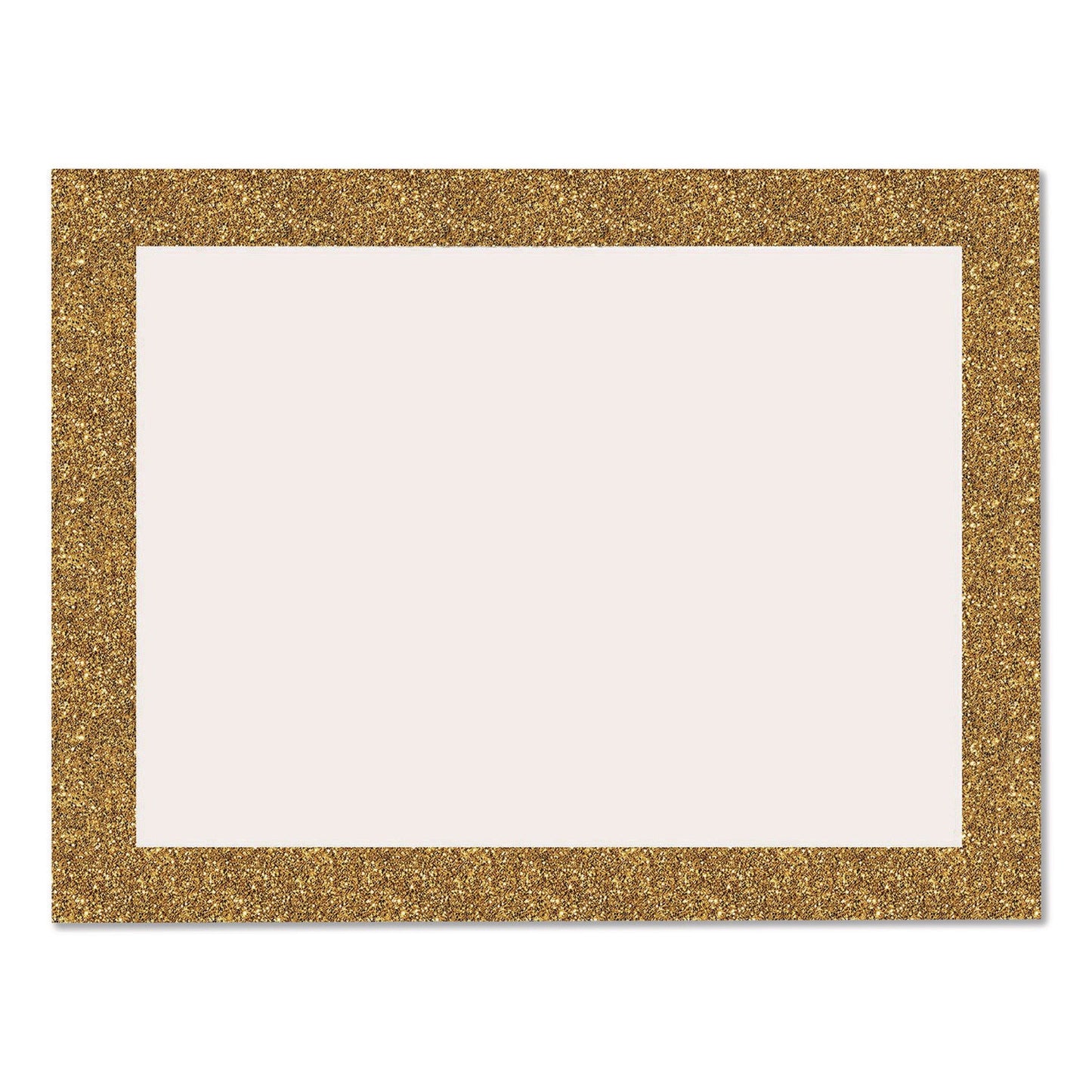 Royal Brites Glitter Poster Board, 22" x 28", Heavyweight, White with Gold Border, 25/Pack