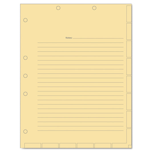 Tabbies® Medical Chart Index Divider Sheets, Untabbed, 11 x 8.5, Manila, 400/Box