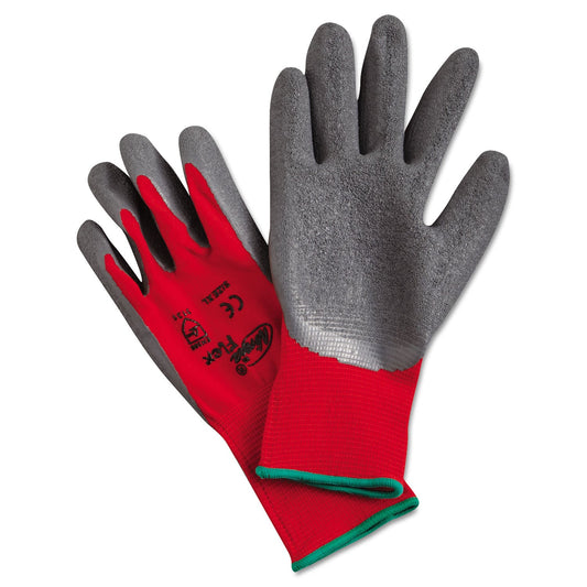 MCR™ Safety Ninja Flex Latex-Coated-Palm Gloves, Nylon Shell, X-Large, Red/gray