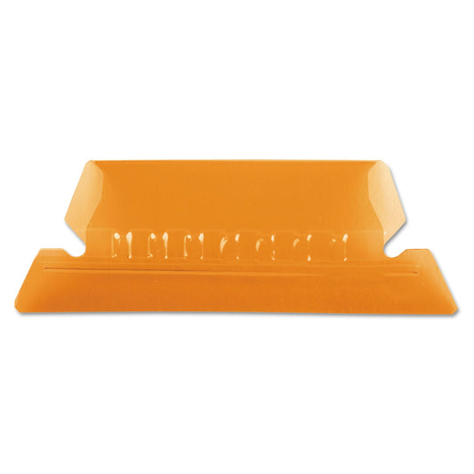 Pendaflex® Transparent Colored Tabs For Hanging File Folders, 1/5-Cut, Orange, 2" Wide, 25/Pack