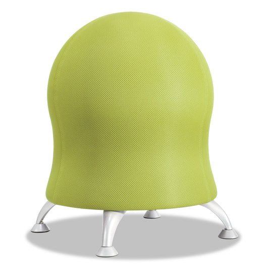 Safco® Zenergy Ball Chair, Backless, Supports Up To 250 Lb, Grass Fabric Seat, Silver Base
