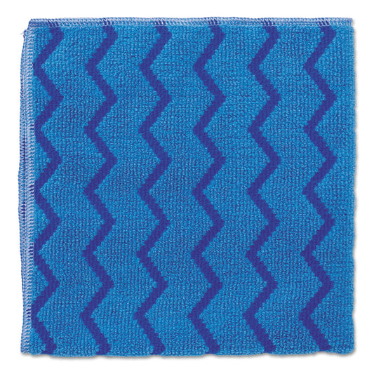 Rubbermaid® Commercial Hygen Microfiber Cleaning Cloths, 16 X 16, Blue, 12/carton