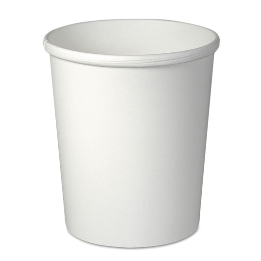SOLO® Flexstyle Double Poly Paper Containers, 32 oz, White, Paper, 25/Pack, 20 Packs/Carton