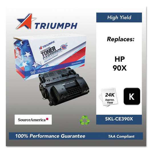 Triumph™ 751000nsh1222 Remanufactured Ce390x (90x) High-Yield Toner, 24,000 Page-Yield, Black