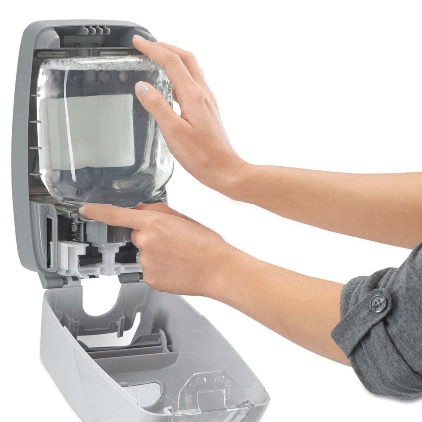 PROVON® Fmx-12t Foam Soap Dispenser, 1,250 Ml, 6.25 X 5.12 X 9.88, Dove Gray
