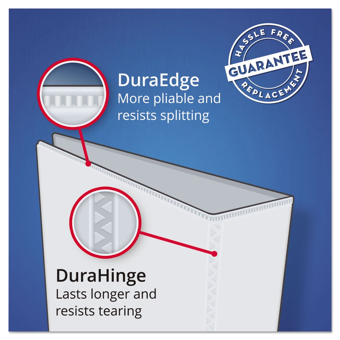 Avery® Heavy-Duty Non Stick View Binder With Durahinge And Slant Rings, 3 Rings, 1" Capacity, 11 X 8.5, Black, (5300)