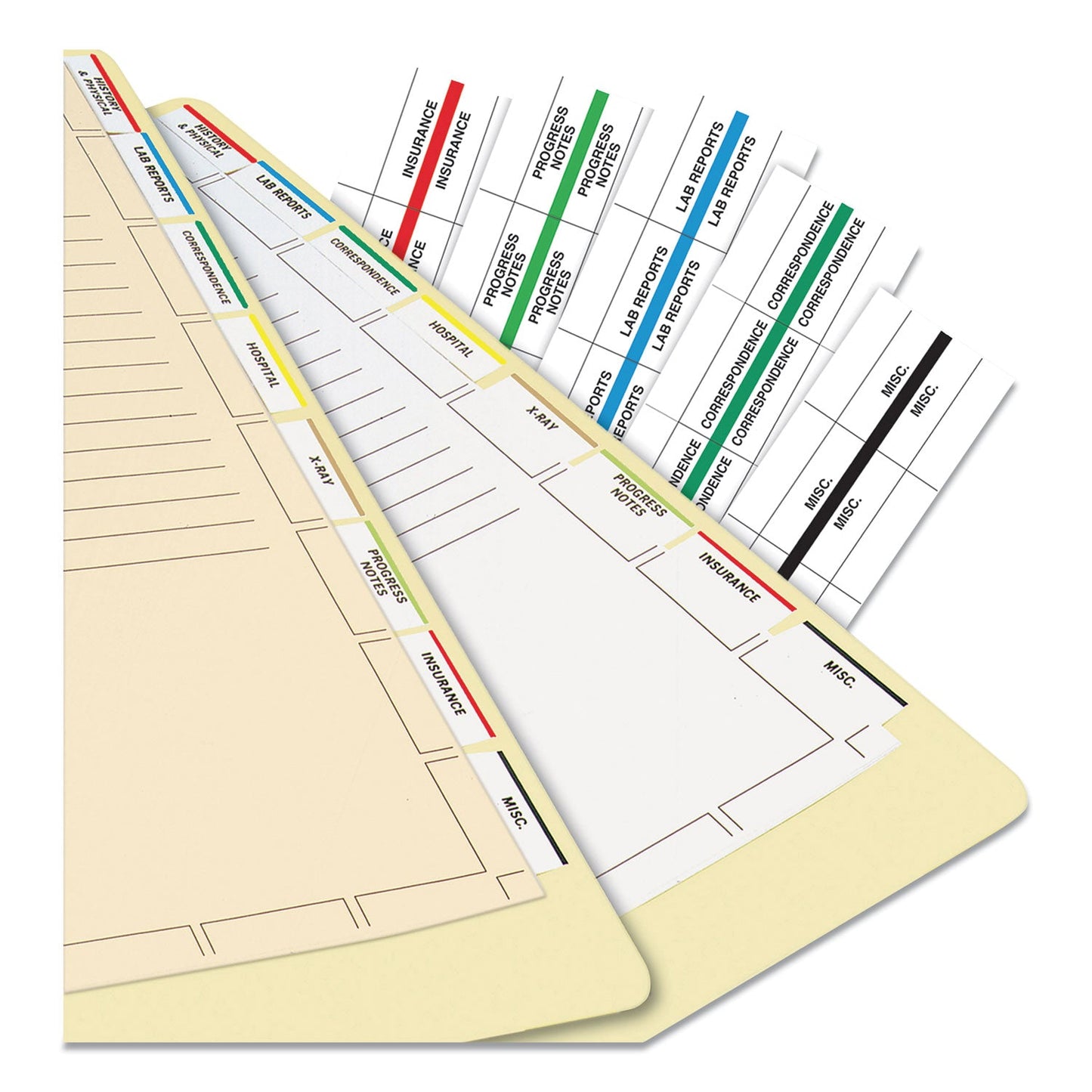 Tabbies® Medical Chart Index Divider Sheets, Untabbed, 11 x 8.5, Manila, 400/Box