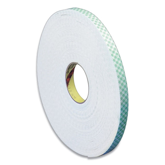 3M™ 4016 Double Coated Urethane Foam Tape, 0.38" X 36 Yds, White