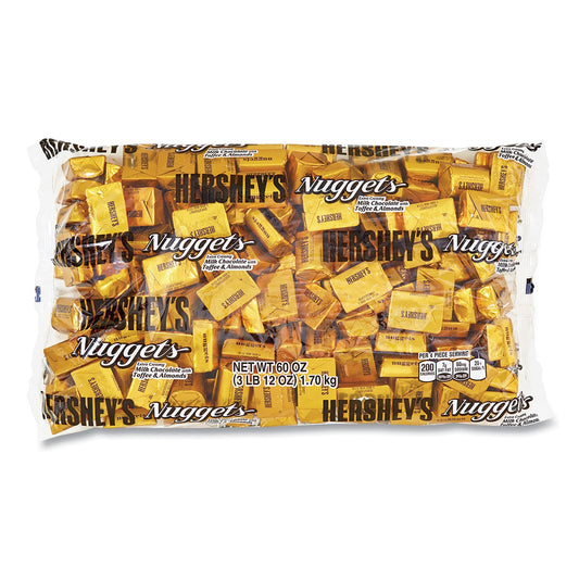 Hershey®'s Nuggets, Bulk Pack, Milk Chocolate with Toffee and Almonds, 60 oz Bag