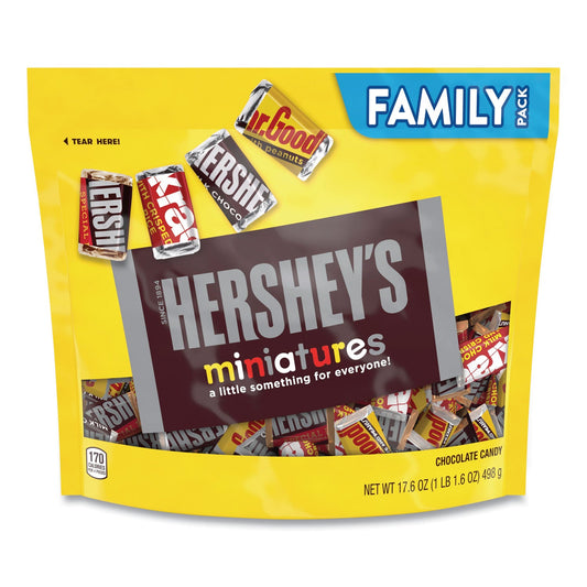 Hershey®'s Miniatures Variety Family Pack, Assorted Chocolates, 17.6 oz Bag