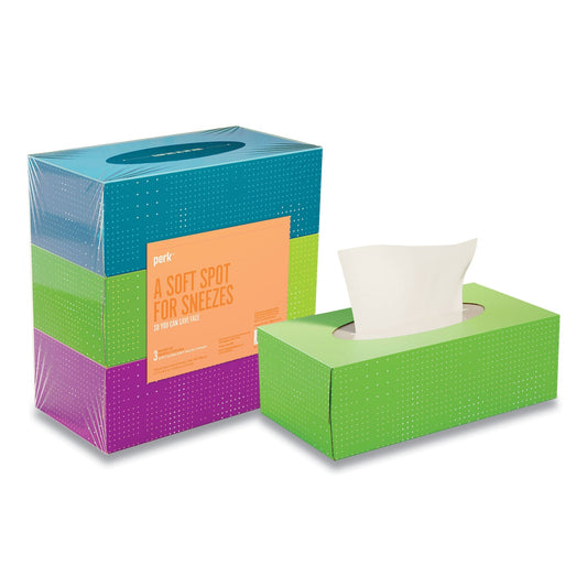 Perk™ Ultra Soft Standard Facial Tissue, 2-Ply, White, 160 Sheets/Box, 3 Boxes/Pack