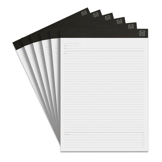 TRU RED™ Notepads, Meeting-Minutes/notes Format, 50 White 8.5 X 11.75 Sheets, 6/pack