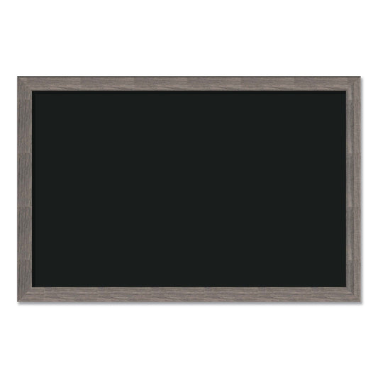 U Brands Magnetic Chalkboard with Rustic Frame, 36" x 24" (Actual Size: 35" x 23"), Black Surface, Brown Wood Frame