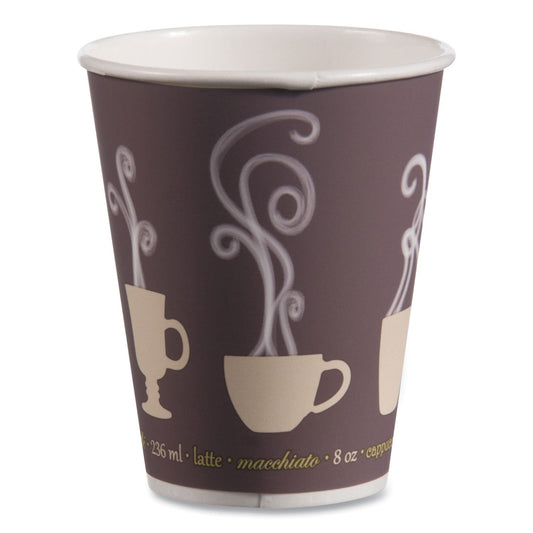 SOLO® Thermoguard Insulated Paper Hot Cups, 16 oz, Steam Print Design, 600/Carton