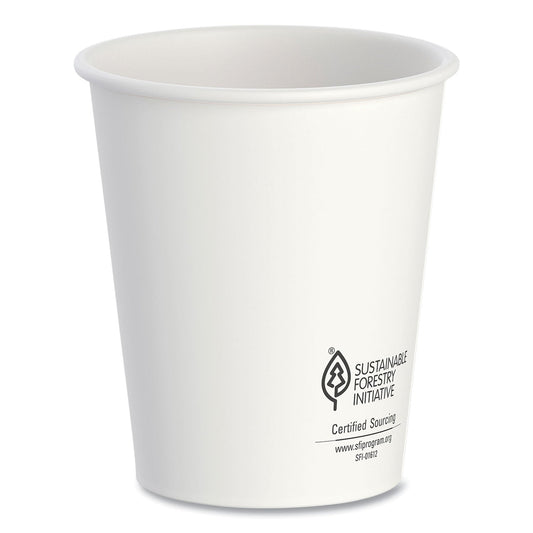 SOLO® Thermoguard Insulated Paper Hot Cups, 12 oz, White Sustainable Forest Design, 600/Carton