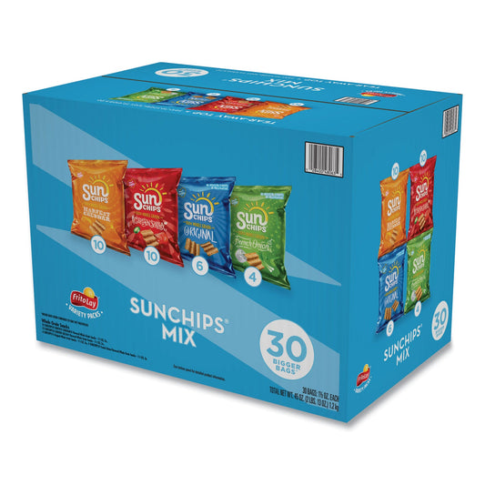 SunChips® Variety Mix, Assorted Flavors, 1.5 Oz Bags, 30 Bags/box
