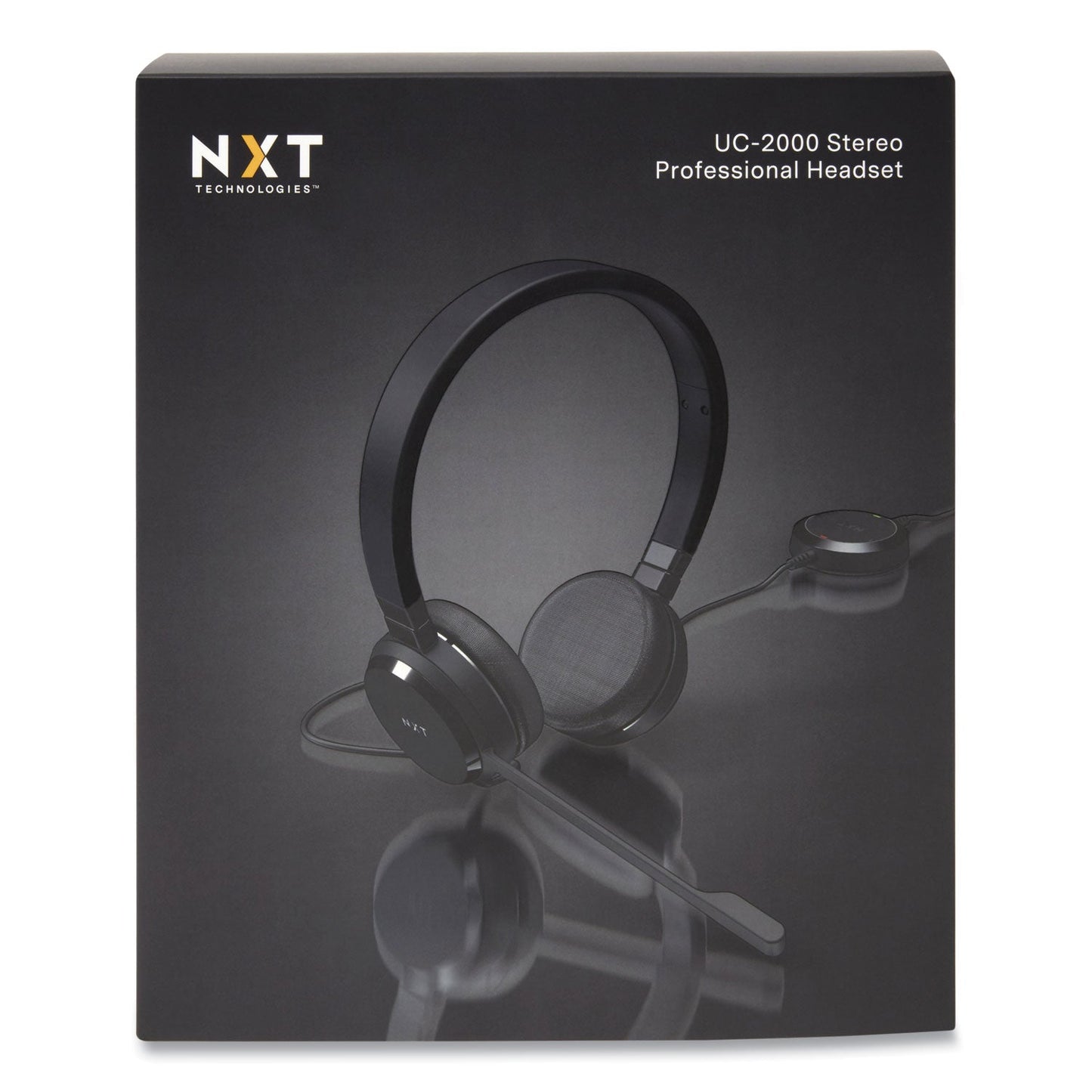 NXT Technologies™ UC-2000 Binaural Over The Head Headset, Black