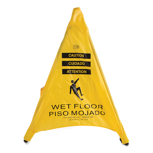 Spill Magic™ Pop Up Safety Cone, 3 X 2.5 X 20, Yellow