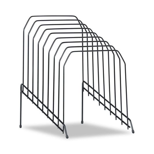 Universal® Wire Tiered File Sorter, 8 Sections, Letter To Legal Size Files, 8" X 10.5" X 12.5", Black