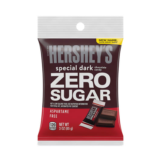 Hershey®'s Miniatures Special Dark Sugar-Free Chocolate, 3 oz Bag, 12 Bags/Carton