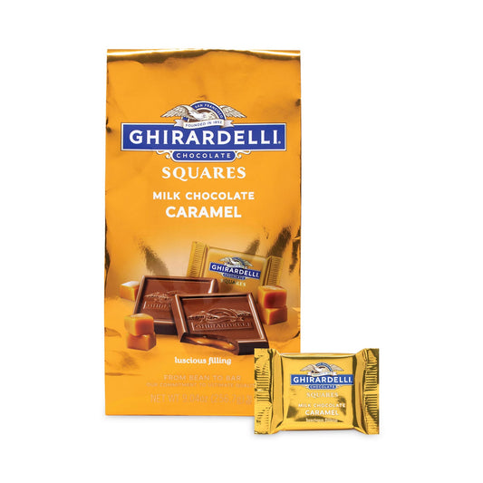 Ghirardelli® Milk Chocolate and Caramel Chocolate Squares, 9.04 oz Bags, 2 Bags/Pack