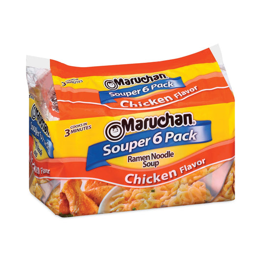Maruchan® Ramen Noodle Soup Chicken Flavor Souper, 3 oz, 6/Package, 4 Packages/Pack