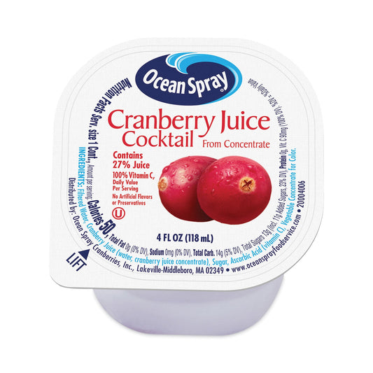 Ocean Spray® Cranberry Juice Drink, Cranberry, 4 oz Cup, 48/Carton