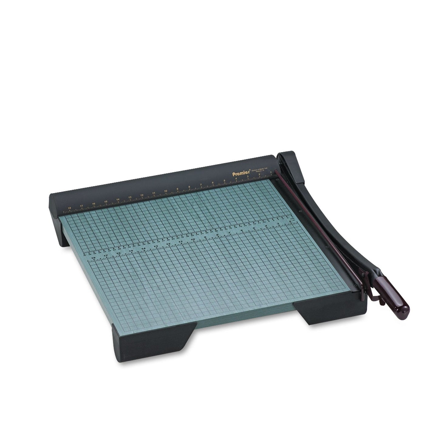Premier® The Original Green Paper Trimmer, 20 Sheets, 18" Cut Length, Wood Base, 18.5 X 18