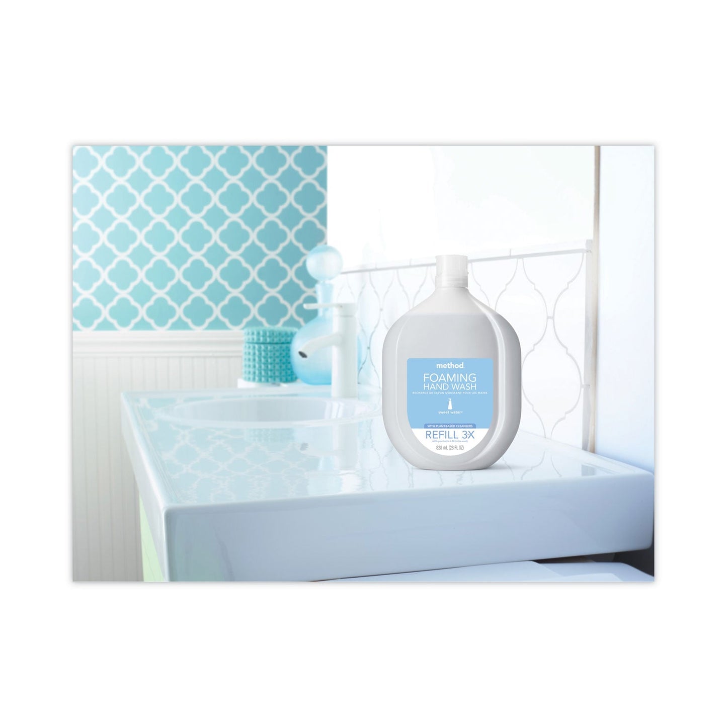 Method® Foaming Hand Wash Refill Tub, Sweetwater Scent, 28 oz, 4/Carton