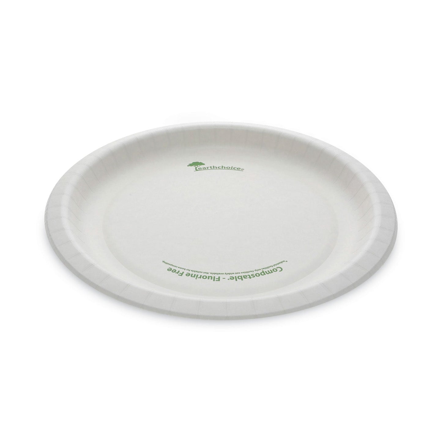 Pactiv Evergreen EarthChoice Pressware Compostable Dinnerware, Plate, Paper, 10" dia, White, 300/Carton
