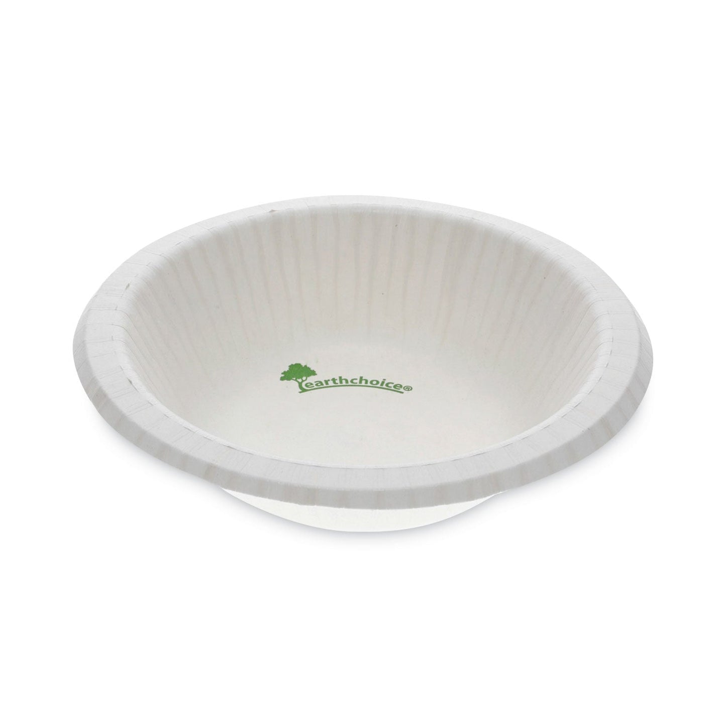 Pactiv Evergreen EarthChoice Pressware Compostable Dinnerware, Bowl, Paper, 12 oz, White, 750/Carton