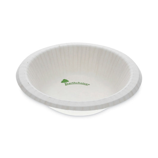Pactiv Evergreen EarthChoice Pressware Compostable Dinnerware, Bowl, Paper, 12 oz, White, 750/Carton