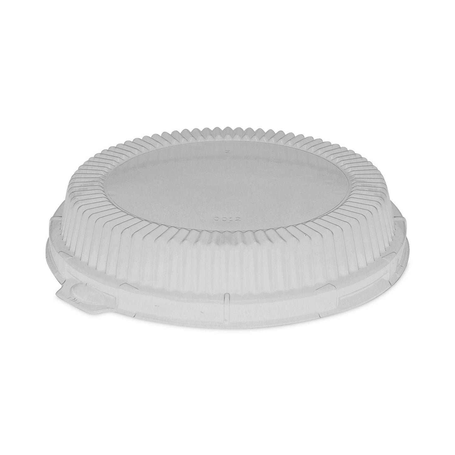 Pactiv Evergreen ClearView Dome-Style Lid with Tabs, Fluted, 8.88 x 8.88 x 0.75, Clear, Plastic, 504/Carton