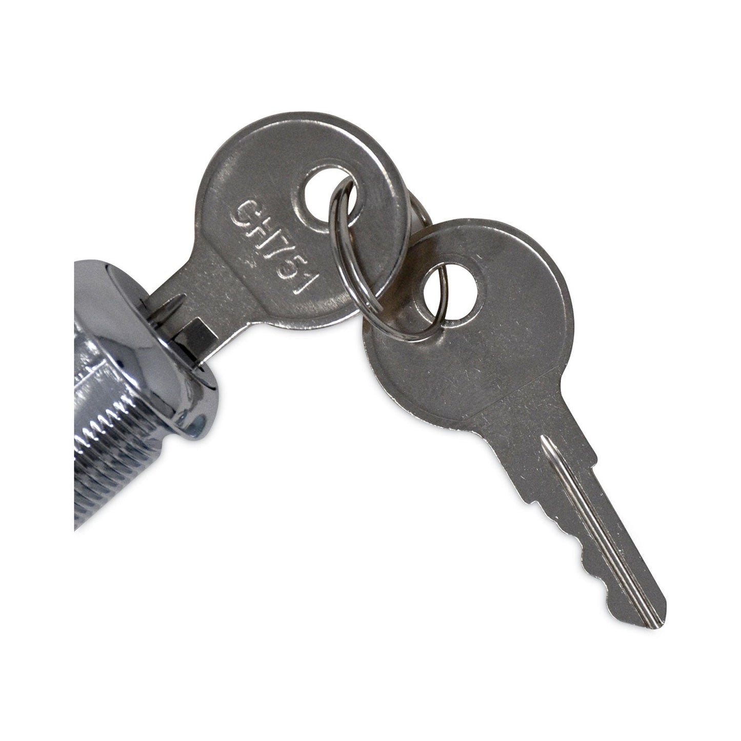 Rubbermaid® Commercial Replacement Lock And Keys For Cleaning Carts, Silver