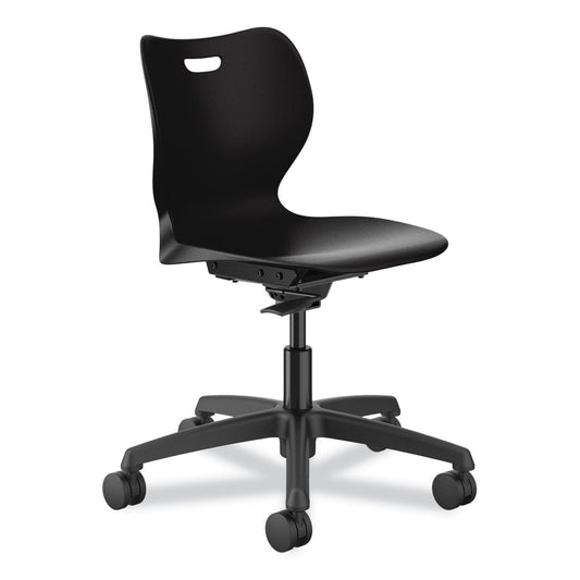 HON® SmartLink Task Chair, Supports Up to 275 lb, 34.75" Seat Height, Onyx Seat, Onyx Back, Black Base