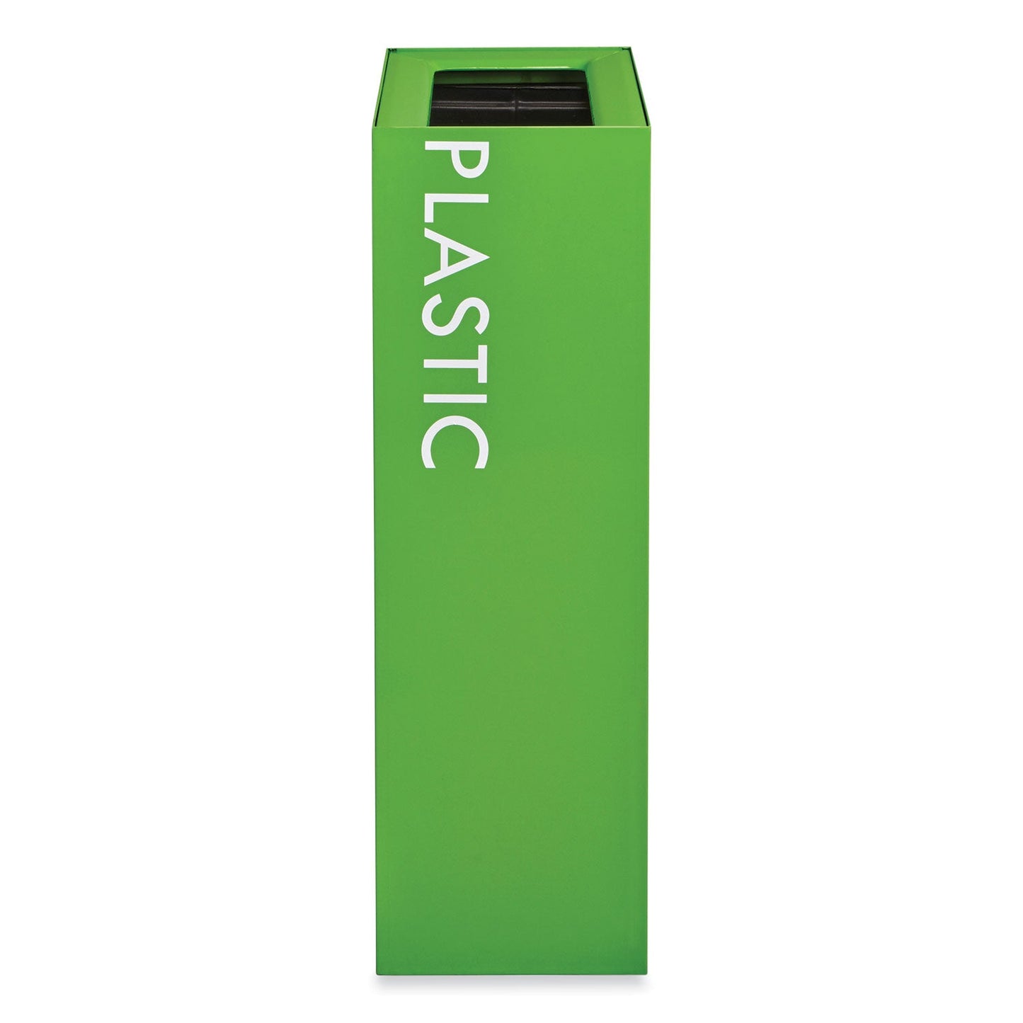 Safco® Mixx Recycling Center Rectangular Receptacle, 29 gal, Steel, Green