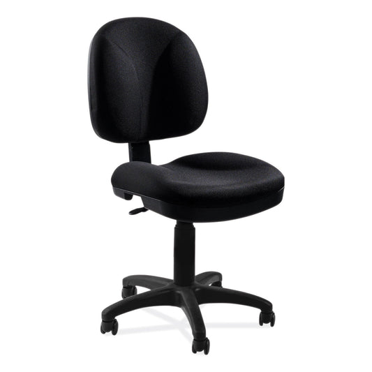 NPS® Comfort Task Chair, Supports Up to 300 lb, 19" to 23" Seat Height, Black Seat, Black Back, Black Base