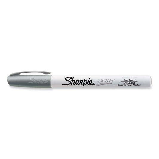 Sharpie® Permanent Paint Marker, Fine Bullet Tip, Silver