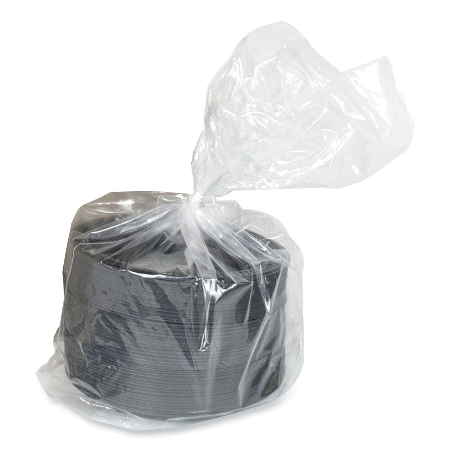 Pactiv Evergreen Meadoware Impact Plastic Dinnerware, Plate, 6" dia, Black, 1,000/Carton