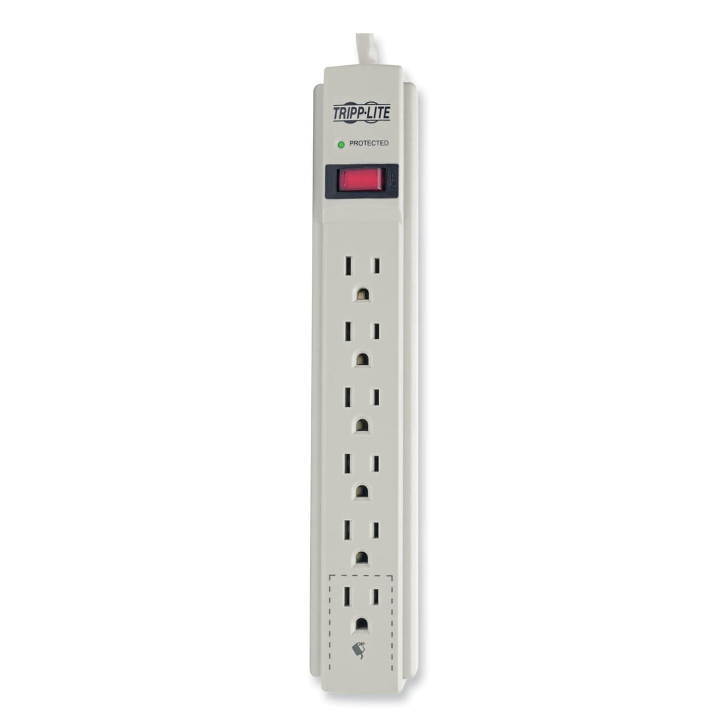 Tripp Lite by Eaton Protect It! Surge Protector, 6 AC Outlets, 15 ft Cord, 790 J, Light Gray