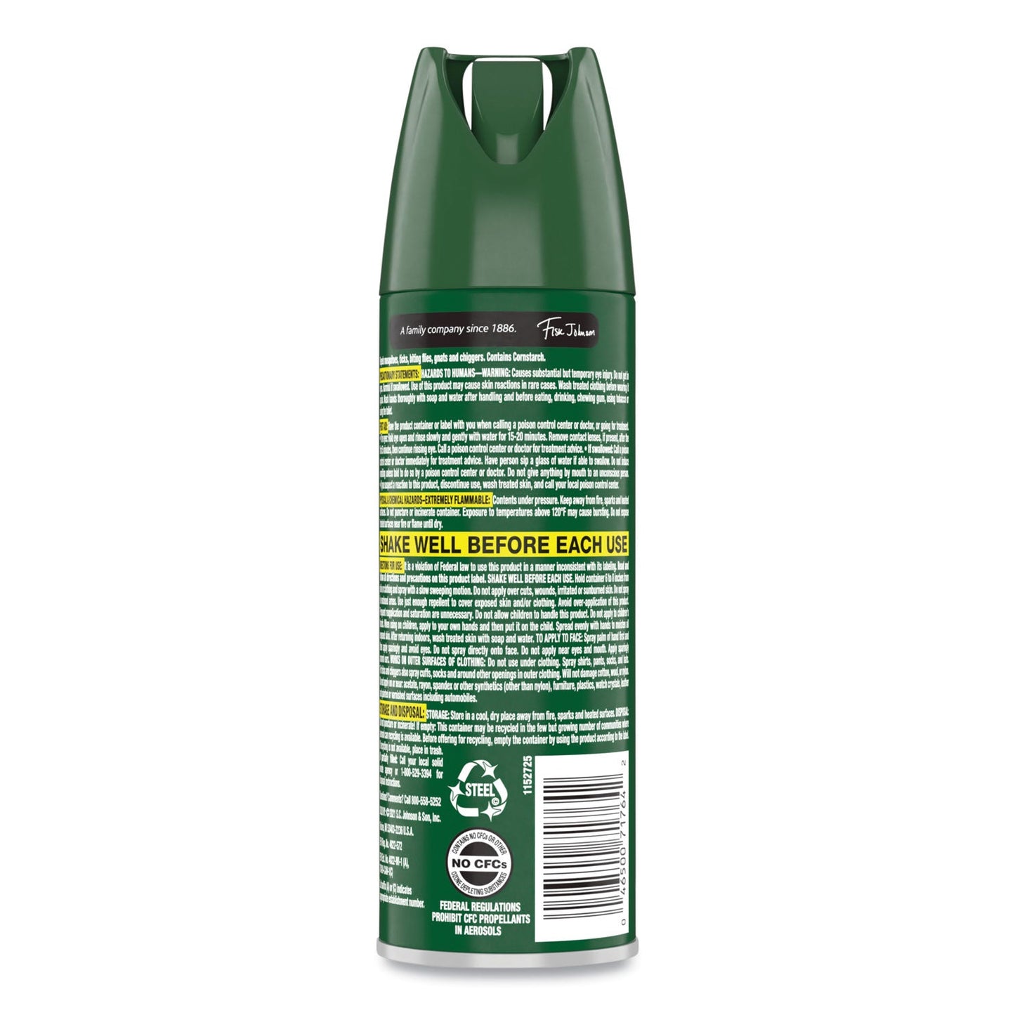 OFF!® Deep Woods Dry Insect Repellent, 4 oz Aerosol Spray, Neutral, 12/Carton