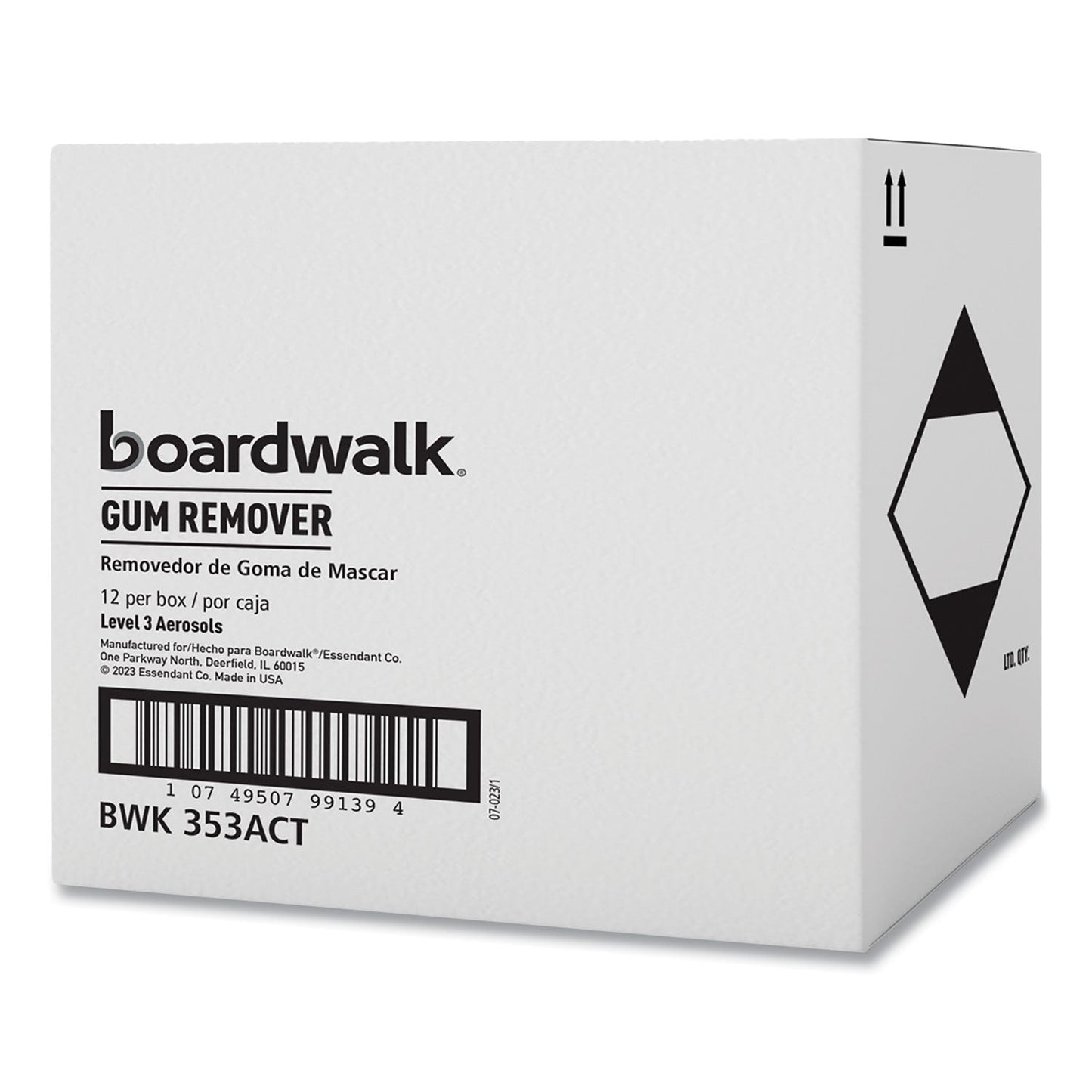 Boardwalk® Chewing Gum and Candle Wax Remover, Unscented, 6.5 oz Aerosol Spray, 12/Carton