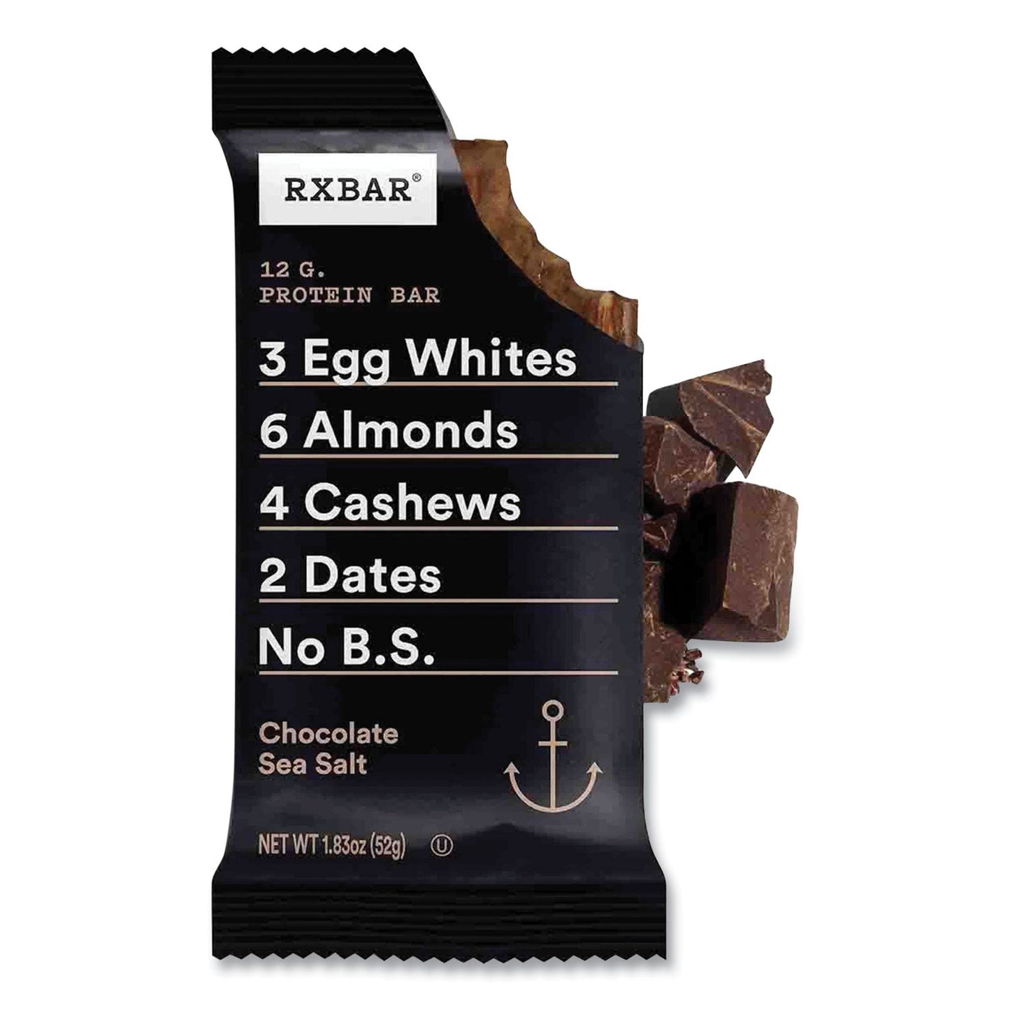RXBAR® Adult Bars, Chocolate Sea Salt, 1.83 oz Bar, 5 Bars/Box, 2 Boxes/Carton