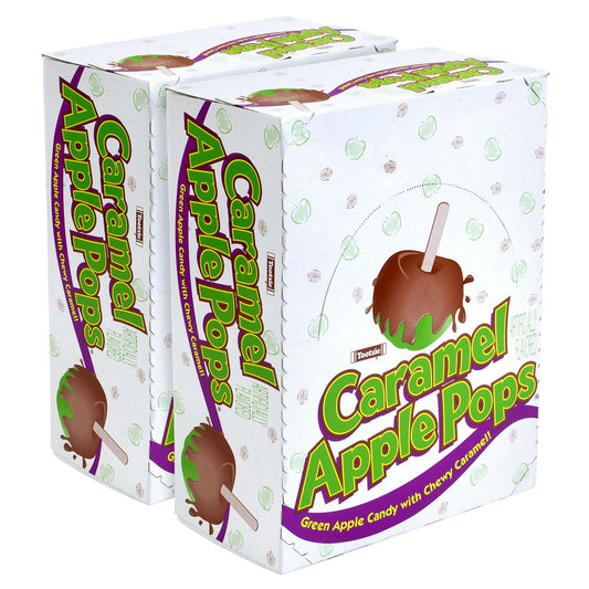 Tootsie Roll® Caramel Apple Pops, 0.63 oz Individually Wrapped, 48/Box, 2 Boxes/Carton