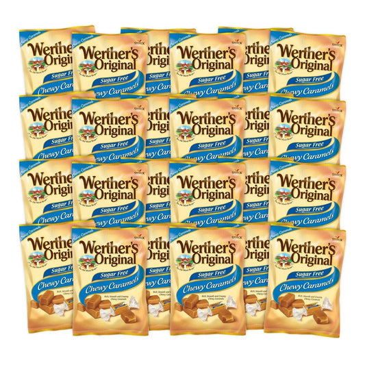 Werther's® Original® Chewy Caramels Sugar Free, 1.48 oz Bag, 24/Carton