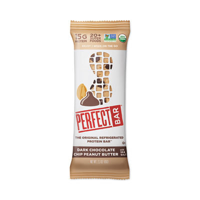 Perfect Bar® Refrigerated Protein Bar, Dark Chocolate Peanut Butter with Sea Salt, 2.3 oz Bar, 16/Carton