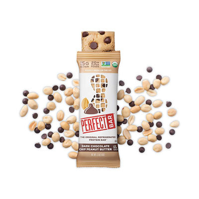 Perfect Bar® Refrigerated Protein Bar, Dark Chocolate Peanut Butter with Sea Salt, 2.3 oz Bar, 16/Carton