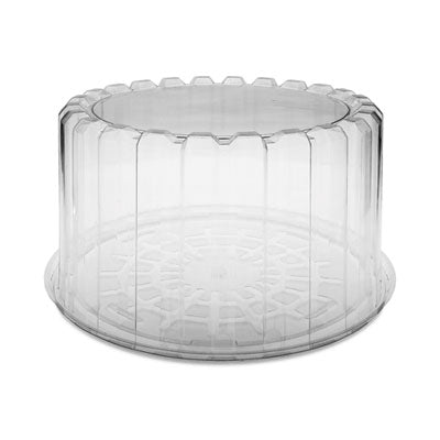 Pactiv Evergreen Plastic Cake Container, Deep 8" Cake Container, 9.25" Diameter x 5" h, Clear, 100/Carton